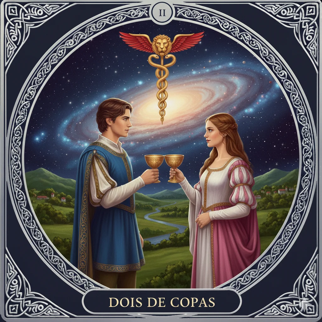 Dois de Copas no Tarot: Significado Completo, Amor, Relacionamentos, Trabalho, Espiritualidade e Leitura Invertida