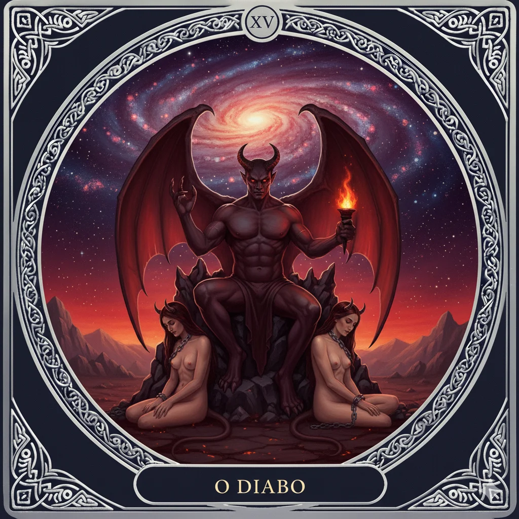 O Diabo do Tarot: Significado Completo, Amor, Sexo, Relacionamentos Tóxicos, Vícios, Dinheiro, Karma, Poder, Sombra, Invertido, Sim ou Não e Interpretação Psicológica Profunda