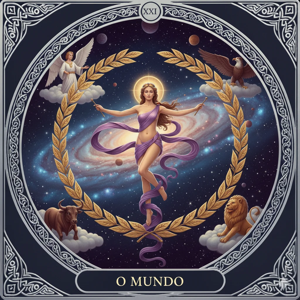 O Mundo no Tarot: Significado Completo da Carta 21, Amor, Trabalho, Dinheiro, Espiritualidade, Psicologia e Leitura Invertida
