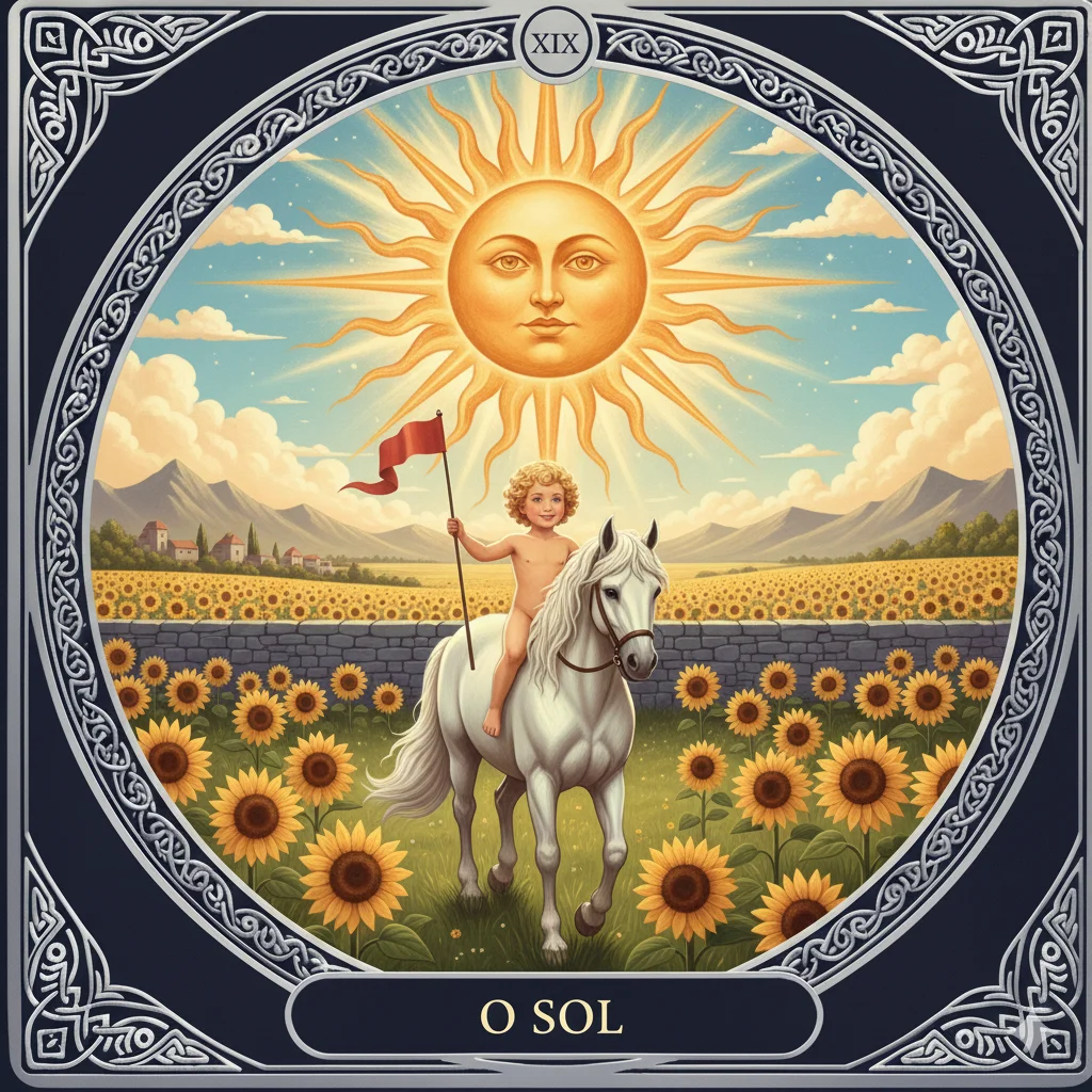 O Sol no Tarot: Significado Completo da Carta 19, Amor, Trabalho, Dinheiro, Espiritualidade, Psicologia e Leitura Invertida