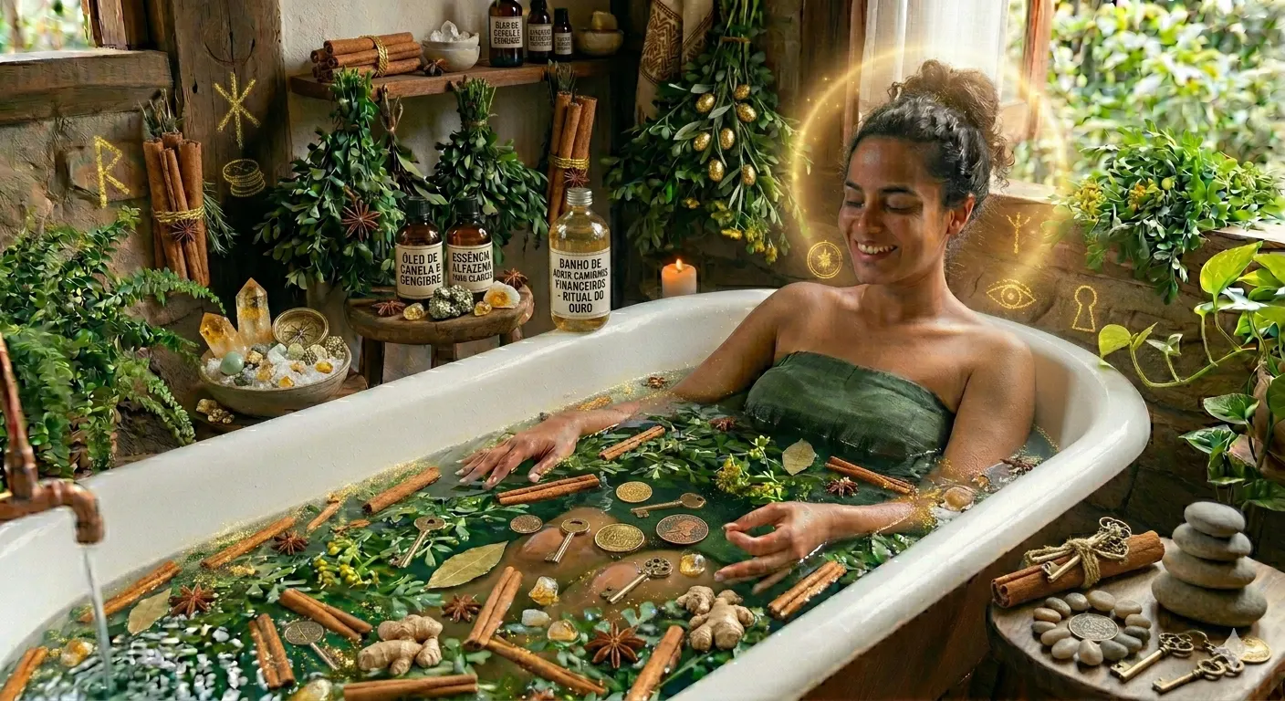 Banho para abrir caminhos financeiros